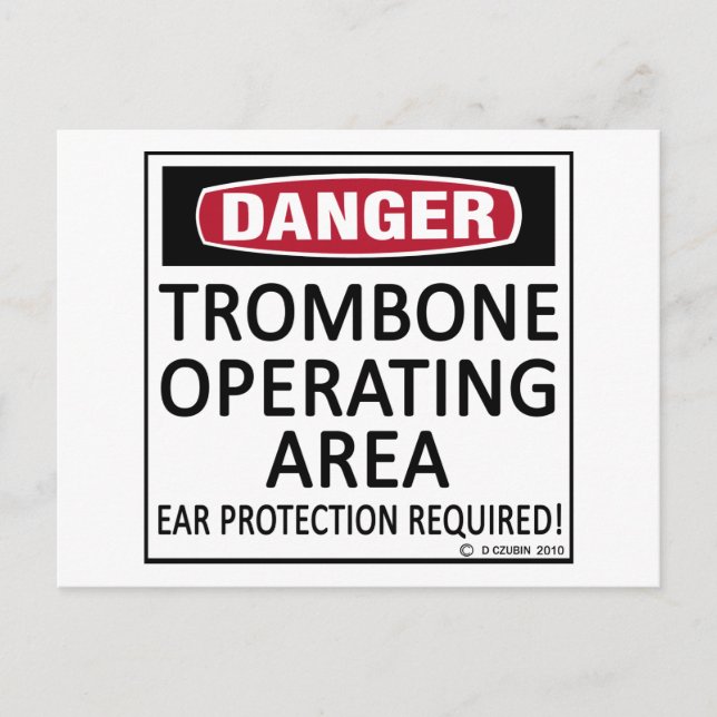 Carte Postale Zone d'exploitation Trombone (Devant)