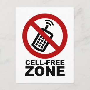 Carte Postale Zone sans téléphone portable