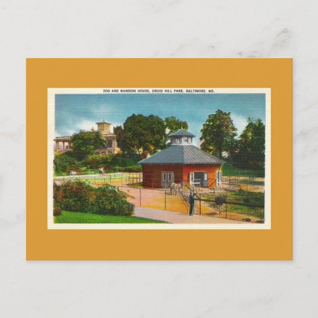 Carte Postale Zoo, Maison de maître, Maryland Baltimore (Devant)