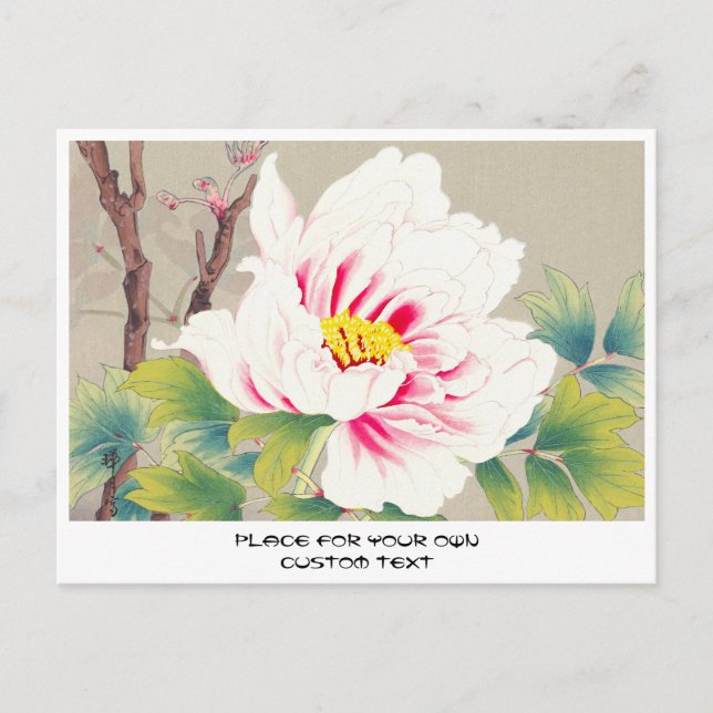 Carte Postale Zuigetsu Ikeda Pink Camellia japonaises fleurs art (Devant)