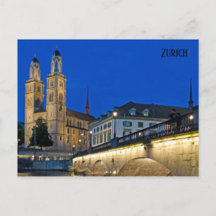 Carte postale Zurich Blue Hour