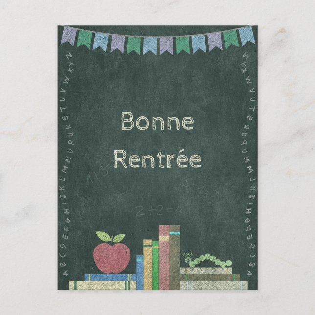 Carte Postale Zurück zur Schule | Bonne Rentrée (Devant)