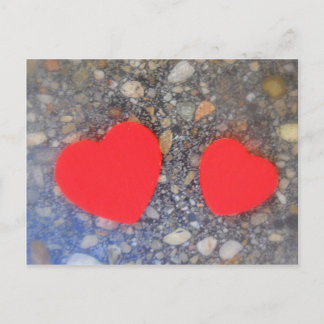 Carte Postale zwei Herzen deux coeurs