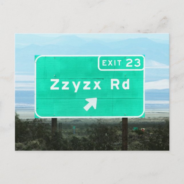 Carte Postale Zzyzx Rd.Exit (Devant)