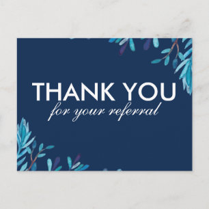 CARTE POSTCARD MERCI de référence Navty et bleu