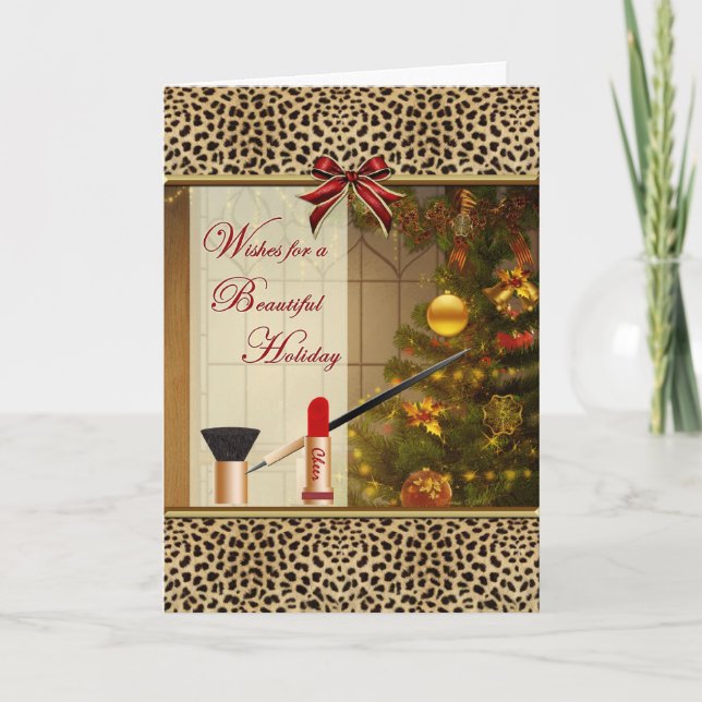 Carte Poster de animal de maquillage Cosmétique Ha (Devant)