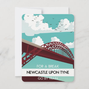 Carte Poster de Newcastle sur le pont Tyne.
