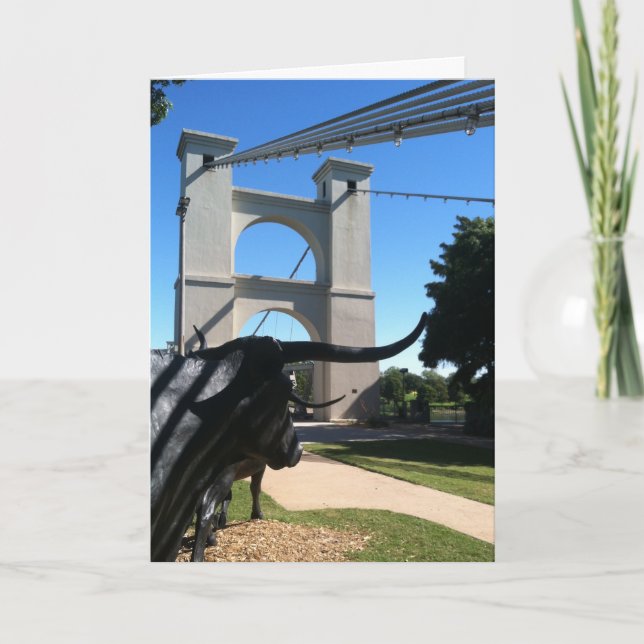 Carte Poster de Suspension Bridge, Waco, TX (Devant)