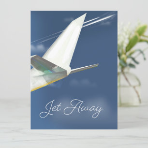 Carte Poster de voyage Jet Away.