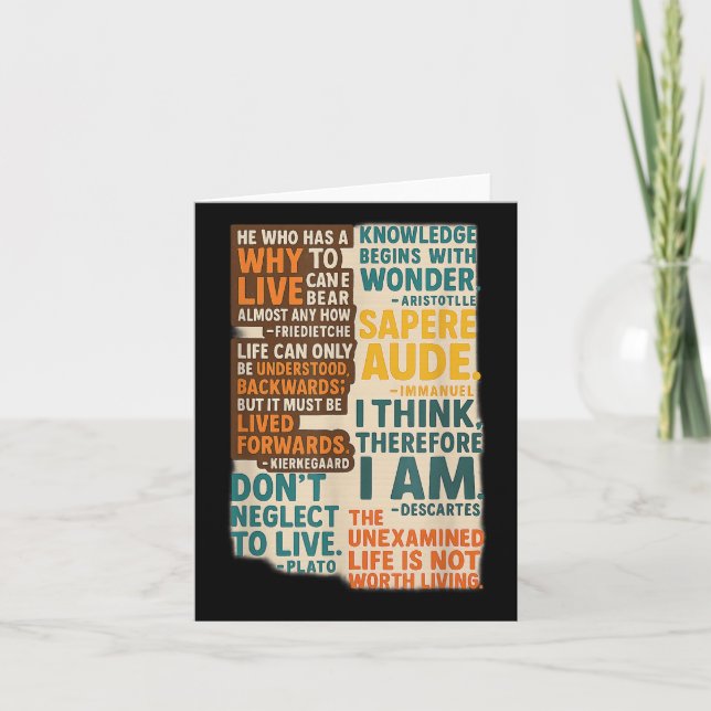 Carte Poster Des Citations De Philosophie - Sagesse Inte (Devant)