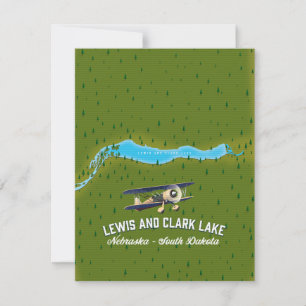 carte poster du lac Lewis et Clark.