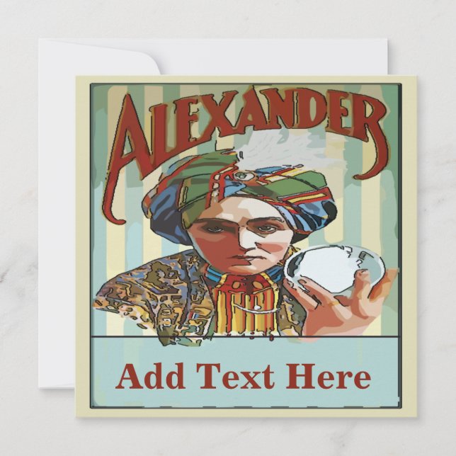 Carte Poster magicien vintage (Devant)