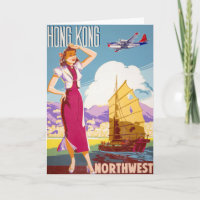 Poster publicitaire vintage Northwest Airlines