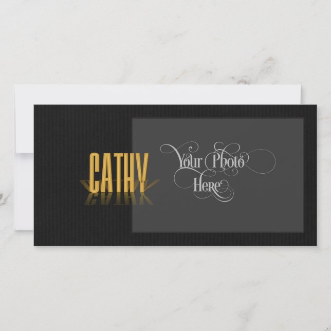 Carte Poster Retro Personnalisé Cathy Gold (Devant)
