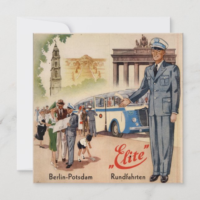 Carte Poster vintage Berlin-Potsdam (Devant)