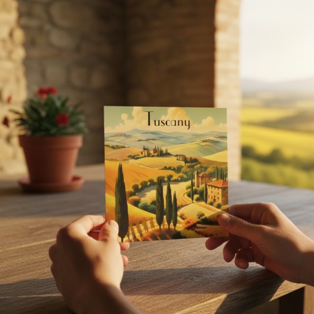 Carte Poster Vintage voyage Campagne toscane (Créateur téléchargé)