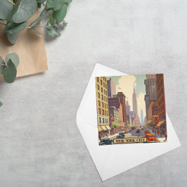 Carte Poster Vintage voyage New York