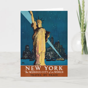 Carte Poster Vintage voyage Pour New York