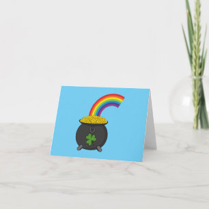 Carte Pot d'Or Arc-en-Ciel Dessin Animé