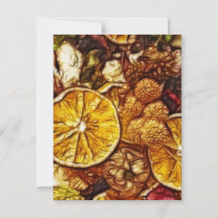 Carte Pot-pourri oranges Fractal
