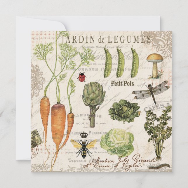 Carte potager vintage (Devant)