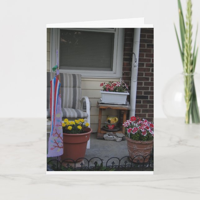 Carte Pots à fleurs, Porches et lucioles (Devant)