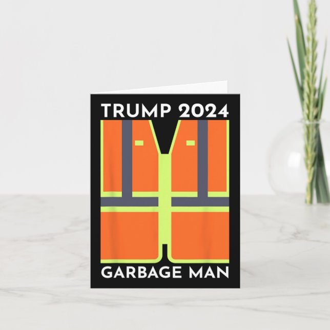 Carte Poubelle drôle de l'homme Trump 2024 Patriotes Sup (Devant)