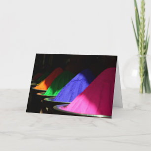 Carte Poudres colorées Holi Hai