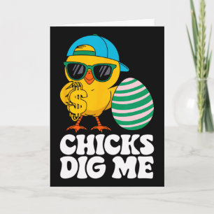 Carte Poules Me Creusent Drôle Bon Dimanche de Pâques Te