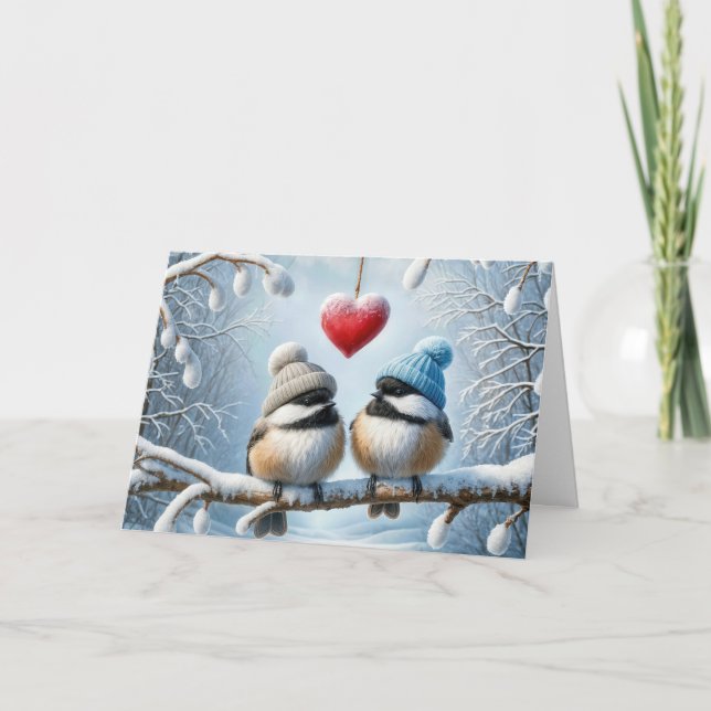 Carte Poulet Anniversaire Au Coeur Rouge (Devant)