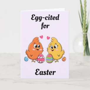 Carte Poulet de Pâques mignons