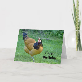 Carte Poulet d'or et noir Vorwerk Photo Anniversaire