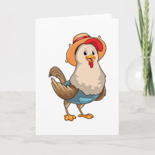Carte Poulet en fermier avec Casquette