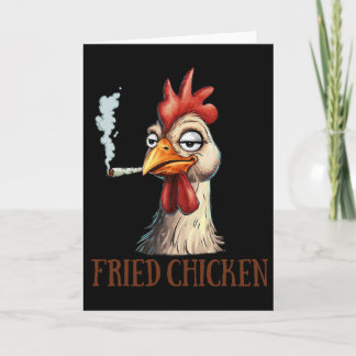 Carte Poulet Fumé Amoureux de Weed Poulet Frit Stoned