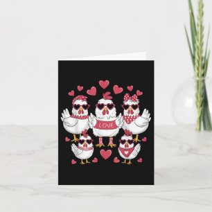 Carte Poulet Valentines Day Love Valentine Coeurs mignon