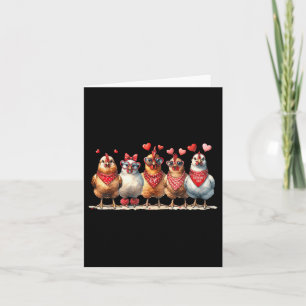 Carte Poulet Valentines Day Love Valentine Coeurs mignon