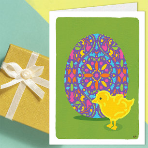 Carte Poulets de printemps et blanc d'oeuf