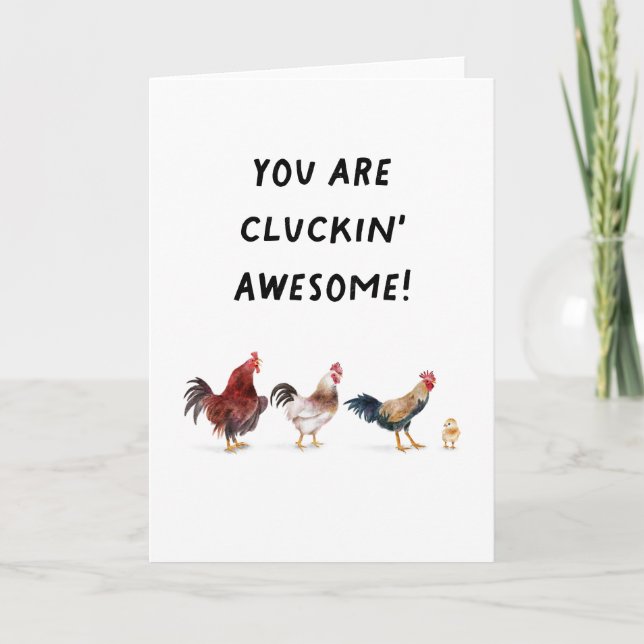 Carte Poulets Tu Es Un Poumon Félicitations (Devant)