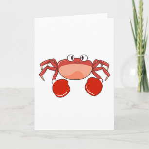Carte Poulpe en boxeur avec gants de boxe