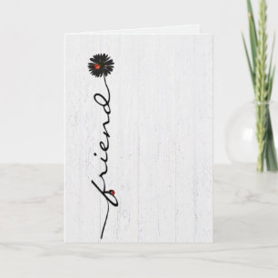 Carte Poumons de la dame sur la marguerite noire