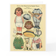 Poupée en papier de baseball ⚾ Dolly Dingle reprod
