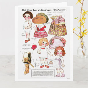 Carte Poupée en papier de reproduction des costumes de D