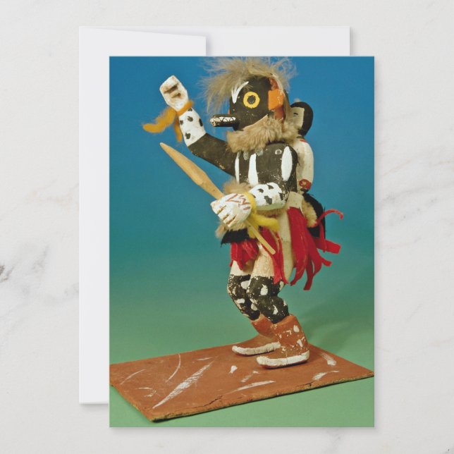 Carte Poupée Kachina, Amérindienne (Devant)