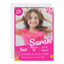 Poupée Parties scintillant rose inspirée Invitatio