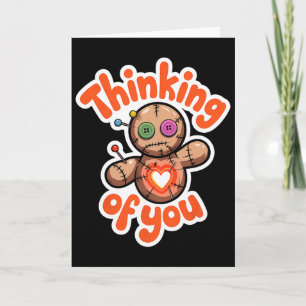 Carte Poupée vaudou Mignon Humour sombre Amour Sarcasme