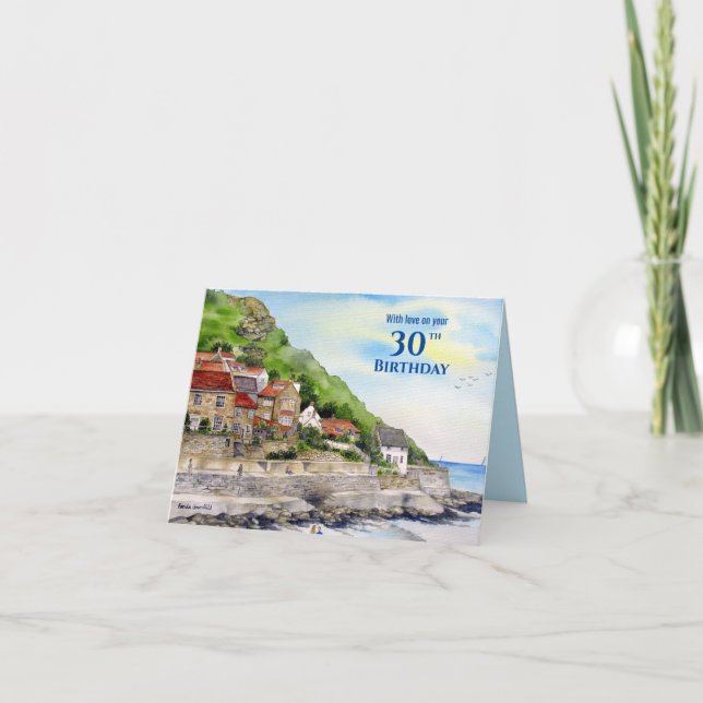 Carte Pour 30e anniversaire de la peinture à l'aquarelle (Devant)