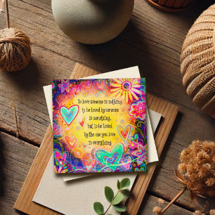 Carte Pour aimer quelqu'un Citer jolie florale Valentine