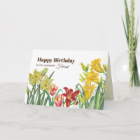 Pour Ami à Anniversaire Fleur de printemps orange 