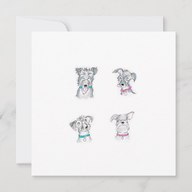 Carte pour chiens quatre scrupules (Devant)