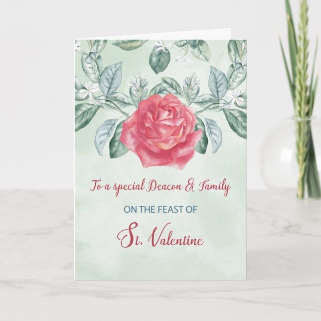 Carte Pour Deacon et Rose de famille Fête religieuse (Devant)